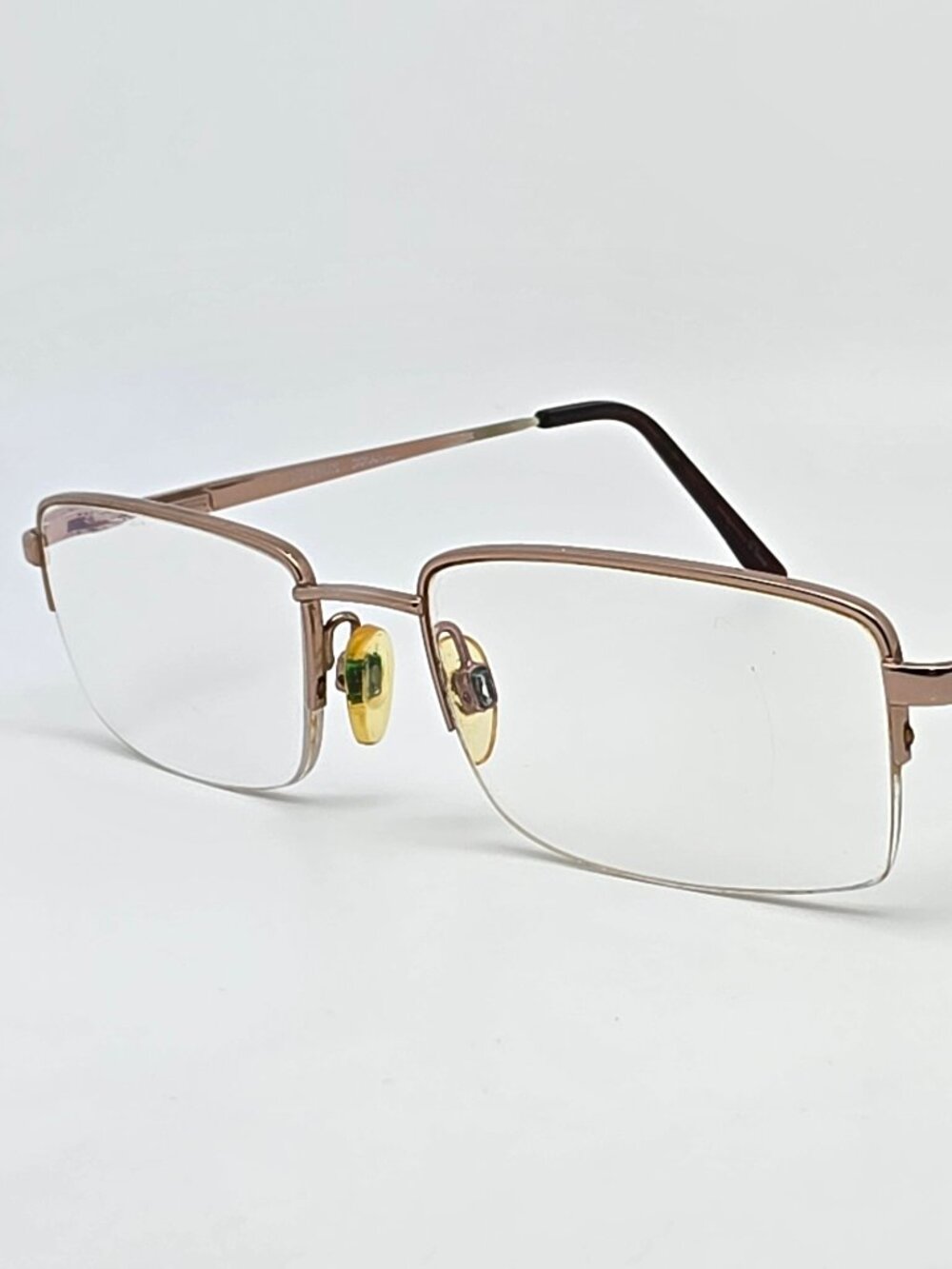 Stetson Off Road 5025 41 Gold Brown Semi Rimless Eyeglasses Frame w/ Flexhinge